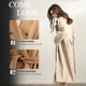 thumbnail image 4 of sweethay Abrigo de viento con botones de manga larga para mujer, ceremonia de boda, fiesta, banquete, evento, chica, ropa abierta frontal con bolsillos Abrigos y chamarras Beige S sweethay AP013344-07, 4 of 6