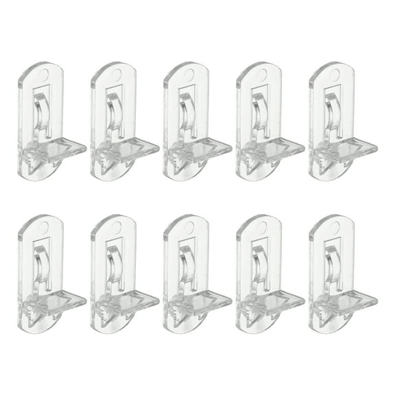 Uxcell 10 Pcs Clear Plastic Locking Shelf Pins Fits 8mm Peg Hole 30mm Thick