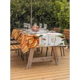 thumbnail image 2 of Outdoor Tablecloth with Umbrella Hole and Zipper, Orange Yellow Pumpkin Fall Rectangle Table Cloth 60x84 Inch Waterproof Tablecloth, Thanksgiving Leaves Botanical Wooden Picnic Table Cover for Patio, 2 of 7