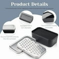 thumbnail image 2 of Cheese Grater with Food Saver Container 2 In1 Fruit Vegetable Chopper Onion Choppers with Container Stainless Steel Rectangle Box and Graters Cheese Grater Handheld Metal, 2 of 5