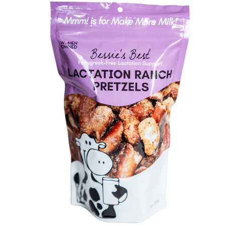 Bessie’s Best Lactation Ranch Pretzels - 1 lb - Lactation Support - Savory Salty Breast Milk-Boosting Lactation Snack