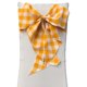 thumbnail image 1 of LA Linen Pack de 10 arcos de silla a cuadros de cuadros vichy 8 por 108 pulgadas, blanco y amarillo oscuro LA Linen TCcheck8x108_Pk10_DrkYellowK47, 1 of 1