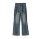 thumbnail image 4 of Pantalones largos de moda para hombre, casuales, de color sólido, con bolsillos y cremallera, cintura elástica, de poliéster., 4 of 4