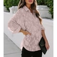 thumbnail image 4 of Women Casual Tops, Elegant Charming Button Down Long Sleeve Blouse For Holiday For Dating, 4 of 6