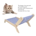 thumbnail image 3 of Wood Elevated Cat Bed, Scratch Resistance Innovative Cat Beach Chair with Coconut Scratching Post for Indoor, 3 of 7