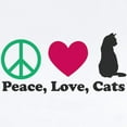 thumbnail image 2 of CafePress - Peace,Love, Cats Baby Light Bodysuit - Baby Light Bodysuit, Size Newborn - 24 Months, 2 of 4