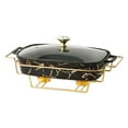thumbnail image 4 of Abbracc Chafing Dish Buffet Server Rectangular Large Capacity Casserole Tray for Parties Black, 4 of 9