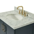 thumbnail image 2 of Ariel Taylor 31 In. Oval Sink Vanity With Carrara White Marble Countertop In Midnight Blue, 2 of 10