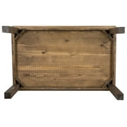 Jessamine 60 x 38 Rectangular Antique Rustic Solid Pine Farm Dining Table