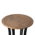 thumbnail image 6 of COZAYH Farmhouse Round End Table with Criss-Cross Wood Legs, Rustic French Country Side table for Dinning or Living Room, Modern, Black, Natural Wood, 6 of 9