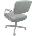 thumbnail image 2 of Tobias Designs 38" Swivel Metal & Fabric Dining Chair in White and Charcoal, 2 of 5