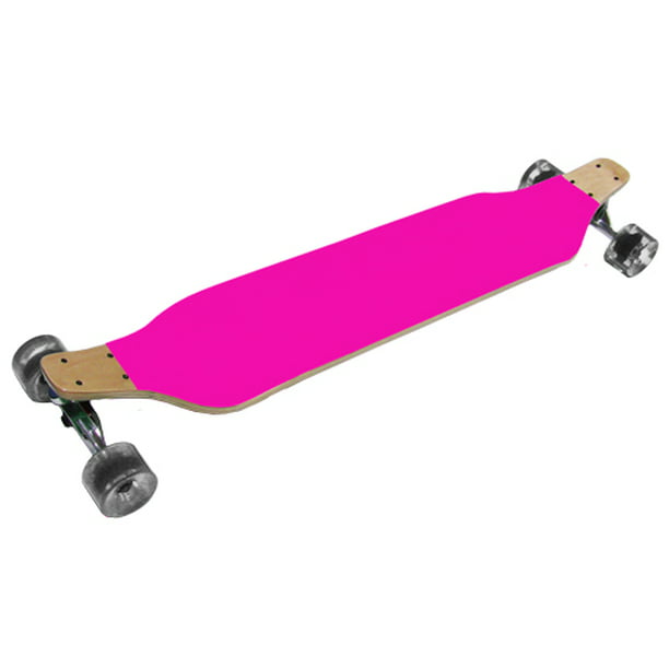 NEON PINK Skateboard RACER DROP Complete LONGBOARD - Walmart.com