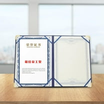 Worgeous A3 Size Pu Leather Certificate Holder 1 Set For Graduation And Award Documents Report Cover Certificate Supplies