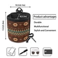 thumbnail image 6 of Renewold Lightweight Car Air Vent Storage Bag Organizer Pocket with Hook Gemoetric Aztec Ethnic Hanging Cell Phone Coin Face Mask Holder for Car SUV Truck, Brown, 6 of 6