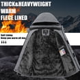 thumbnail image 4 of TACVASEN Men's Winter Ski Snow Outdoor Jacket Waterproof Thick Warm Fleece Lined Coats Light Gray 2XL, 4 of 7
