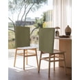 thumbnail image 3 of nqOlkjepod Sage Green Chair Covers Set of 6, Decorative Chair Back Cover, Brown Solid Color Simple Abstract Dining Room Chair Slipcovers Removable Chair Protectors Covers for Party Banquet, 3 of 7