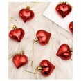 thumbnail image 3 of LSLJS 12 Pcs Heart Shape Hanging Ornaments, Valentines Day Decor, 1.7 inch 3D Love Hearts Plastic Pendants, Matt & Mirror Surface Decorative Balls Romantic Scene Layout for Window Christmas Tree, 3 of 5