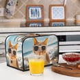 thumbnail image 5 of KLL Surfing Cat Sun Print 2 Slice Toaster Dust Covers Kitchen Small Appliance Cover with 2 Pockets,Can hold Jam Spreader Knife & Toaster Tongs (11.4 x 7.9 x 7.5), 5 of 6