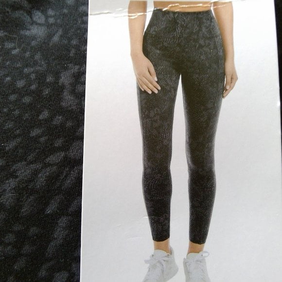 Danskin Women's High Rise Bonded Legging (Snake Swirl, Small)