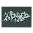 thumbnail image 3 of Hip Hop Cutting Board, Hip Hop Urban Grafitti and Spray as Rebel Teen Style Illustration Print, Decorative Tempered Glass Cutting and Serving Board, Small Size, Black White and Grey, by Ambesonne, 3 of 5