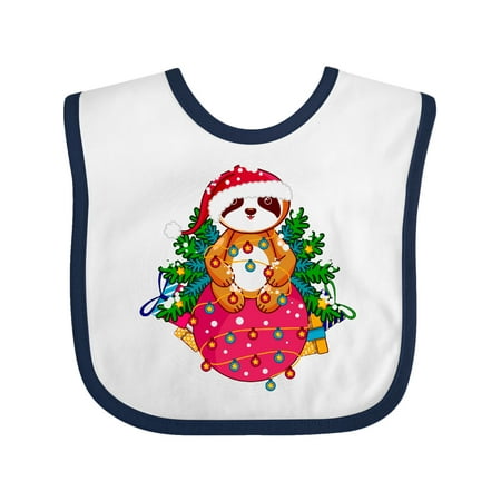 

Inktastic Christmas Sloth Gift Baby Boy or Baby Girl Bib