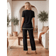 thumbnail image 3 of Conjunto 2 Piezas Casual Chic para Mujer, Blusa de Manga Corta y Pantalón Cómodo, Estilo Elegante y Sofisticado para Mujer, 3 of 5