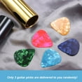 thumbnail image 4 of Guitar 4pcs 60MM High Stainless Steel/Glass Guitar Slides Bars + 3 Guitar PicksRandom Color Finger Slides for Guitar Bass Banjo Ukulele String Instrument Accessories, 4 of 7