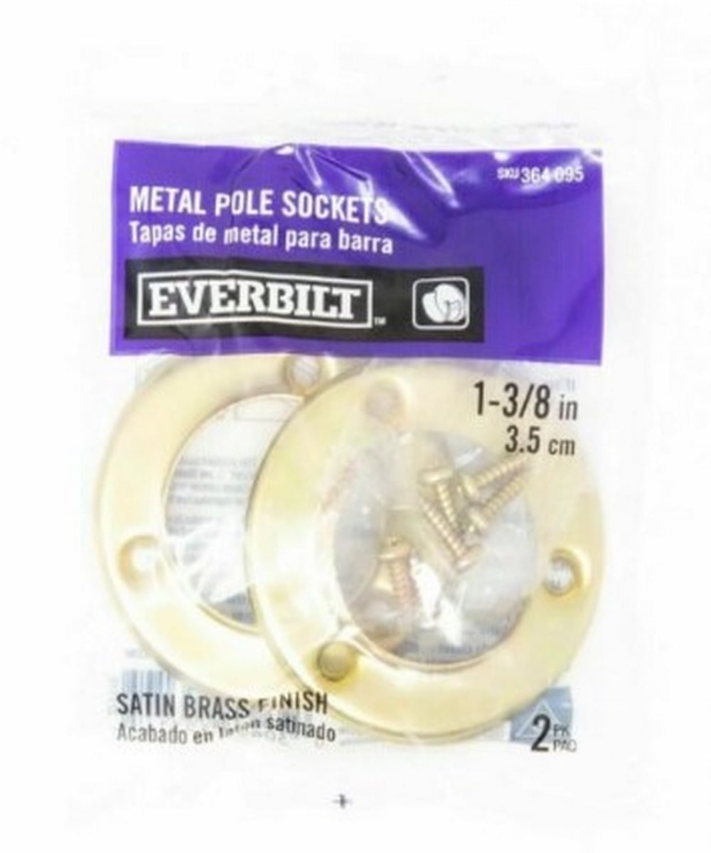 Everbilt 364095 Metal Pole Support Socket 1-3/8 inch Diameter 10 Pack/5 Set 