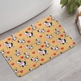 thumbnail image 2 of Yellow Cow Heart Pattern Bathroom Rugs Mat,Non Slip Microfiber Bathroom Rug,Rubber Backing,Soft Bathroom Mats for Bathroom Floor,Tub and Shower,17x27in(43x68cm), 2 of 5