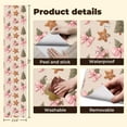 thumbnail image 5 of Peel and Stick Wallpaper 23.6in x 9.8ft Cute Pink Christmas Bows Gingerbread Star Cookies Contact Paper Vinyl Self-Adhesive Removable Wall Paper for Bedroom DIY Home Decor Renter Friendly, 5 of 8