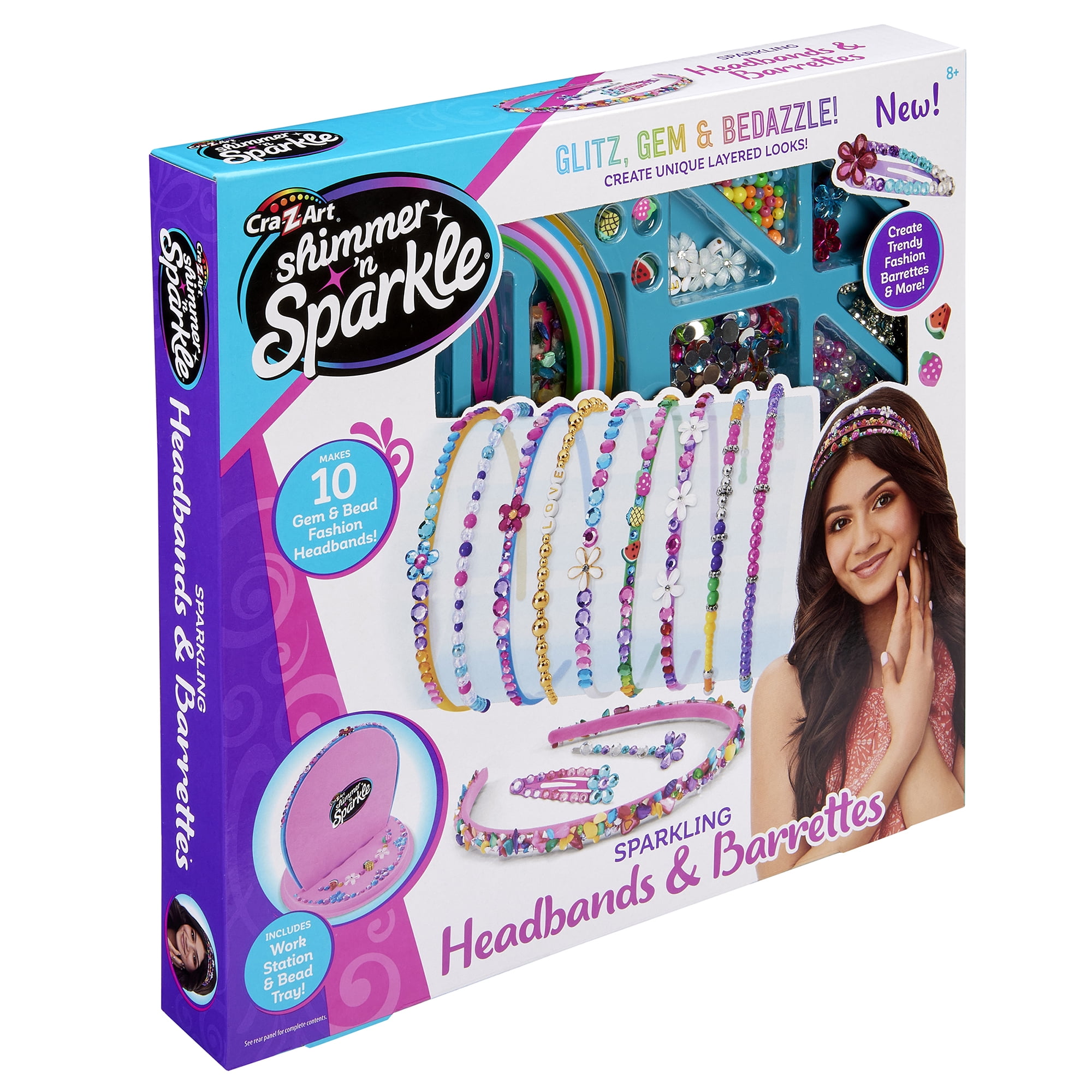 Cra-Z-Art Shimmer 'n Sparkle Sparkling Headband and Barrettes Hair Accessories Ages 8 and Up