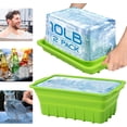 thumbnail image 1 of Cinati 2 Pack Extra Large Ice Cube Molds, 10LB Ice Cube Tray for Making Giant Ice Block, Foldable Silicone Ice Cube Mold for Freezer Ice Bath, Easy-Release & Bottom Reinforcement Ice Molds Green, 1 of 6