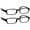 Black, variant on TruVision Readers Unisex Plastic Frame Reading Glasses, 2 Pack