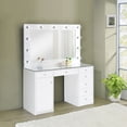 thumbnail image 2 of Acena 7-drawer Vanity Set with Lighting White High Gloss, 2 of 6