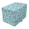 thumbnail image 1 of Floral Dog Crate Cover, Repeating Flowers Bees Nature Interpretation in Pastel Colors Pattern, Easy to Use Pet Kennel Cover Small Dogs Puppies Kittens, 7 Sizes, Pale Sky Blue and White, by Ambesonne, 1 of 1