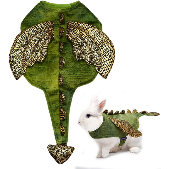 Small Animal Bunny Costume Dinosaur Cosplay Halloween Pet Outfits for Rabbit Small Tiny Puppy Dog & Kitten 2lb to 4lb