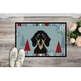 thumbnail image 2 of Caroline's Treasures BB1711JMAT Winter Holiday Smooth Black and Tan Dachshund Door Mat, Indoor Rug or Outdoor Welcome, 2 of 4