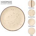 thumbnail image 5 of Handcrafted Ceramic Solid Dinner Set Of 12, Beige | 6 Serving Dinner Plates, 10.6 Inch Each + 6 Small Dinner Bowls, 180ml Each | Stoneware - Dinnerware | Microwave & Dishwasher Safe, 5 of 5