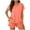 Orange, variant on Qiopertar Women's V-Neck Short Sleeve Top and Drawstring Shorts Set Casual Comfy Two Piece Outfit with Side Slits and Pockets, Blue XXL