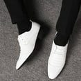 thumbnail image 2 of Oyedens Mens Classic Oxfords Dress Shoes Modern Lace up Leather Business White Groom Wedding Shoes, 2 of 4