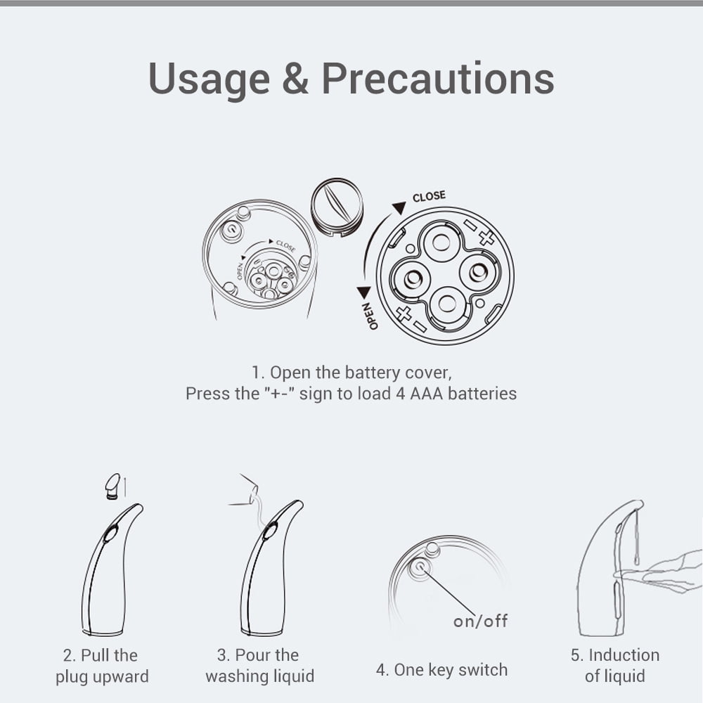 Private Jungle Automatic Soap Dispenser Touchless,IPX6 Waterproof Electric Automatic Liquid Soap Dispenser for Kitchen Bathroom Private Jungle Automatic Soap Dispenser Touchless,IPX6 Waterproof Electric Automatic Liquid Soap Dispenser for Kitchen Bathroom