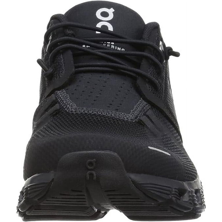 On Men's Cloud 5 Running Sneakers in All Black, Lightweight On Men's Cloud 5 Running Sneakers in All Black, Lightweight