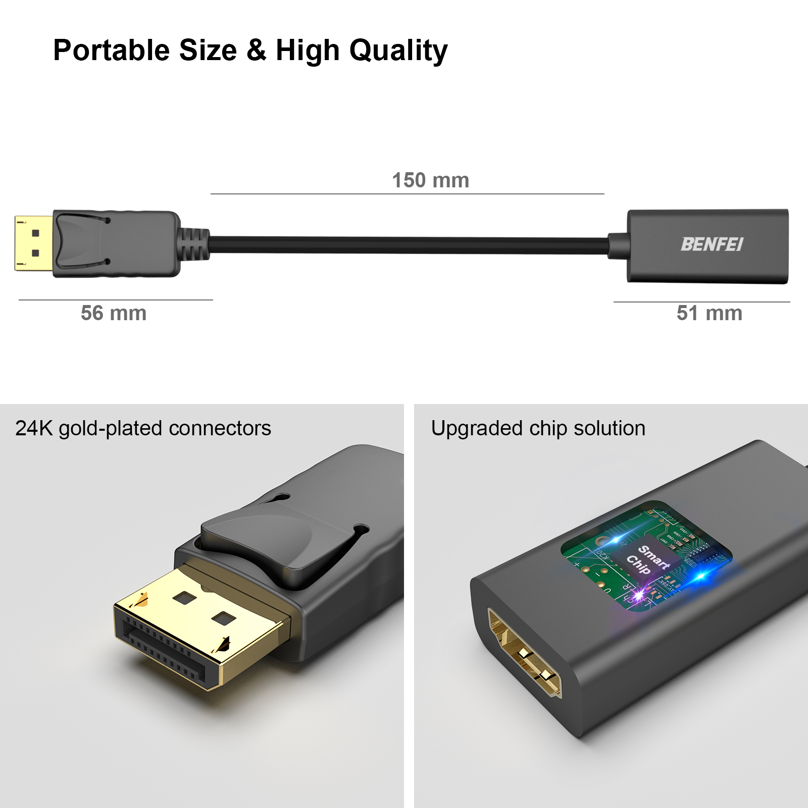 Benfei DisplayPort to HDMI Adapter, 4K DP to HDMI photo 5