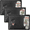3-Black 3PCS, variant on 1PCS Leather Bat Wallet, Card Holder with Multiple Card Slots, Face Eyes Cutout Card Holder, Personalized ID Wallet