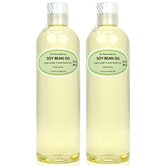 Dr Adorable - 24 oz - Soybean / Soy Bean Oil - Refined 100% Pure Organic Cold Pressed (2 of 12 oz)