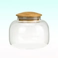 thumbnail image 4 of Bocal à Bonbons avec Couvercle en Bambou 550ml, Récipient en Borosilicate Transparent pour Aliments, 4 of 8