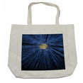 thumbnail image 1 of Nature Shopping Bag, Full Moon Depiction in Woods Star Night Heavenly Lunar Treetops up Space Universe Art, Eco-Friendly Reusable Bag for Groceries Beach and More, 15.5" X 14.5", Cream, by Ambesonne, 1 of 2