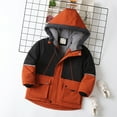 thumbnail image 2 of Utlike Boys Jacket Children Long Sleeve Winter Warm Outwear Patchwork Color Jacket Coat Outdoor Boys Back To School Season Jackets Athletic Fit Size 10 Years-12 Years, 2 of 4