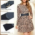 thumbnail image 2 of Women Wide Waist Belt Stretchy Elastic Vintage Belts for Dress Ladies Belt with Circle Buckle, 2 of 11