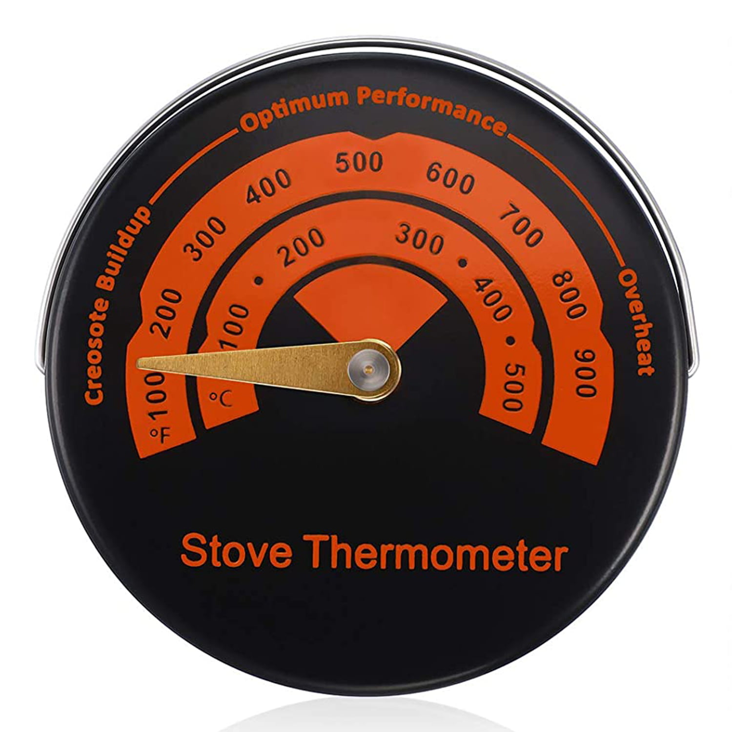 Magnétique Stove Flue Tuyau Thermomètre Multi Carburant Bois Woodburner Stove Pipe 